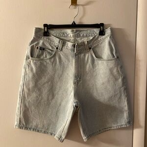 Vintage Lee Jean Shorts 33 Light Wash Denim Grunge